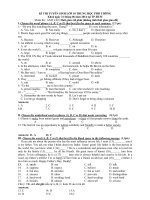 ĐỀ THI TUYỂN SINH HUYÊN ANH LỚP 10 CHUYÊN TP HCM NĂM 2014