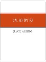Câu hỏi ôn tập Quản trị Marketing doc