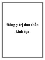 Đông y trị đau thần kinh tọa pdf