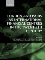 LONDON AND PARIS AS INTERNATIONAL FINANCIAL CENTRES IN THE TWENTIETH CENTURY pot
