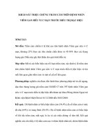 khảo sát triệu chứng trầm cảm trên bệnh nhân viêm gan siêu vi c mạn trước