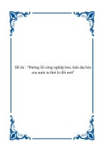 đề tài   “đường lối công nghiệp hóa, hiện đại hóa của nước ta thời kì đổi mới''''''''