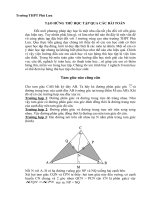 TẠO HỨNG THÚ HỌC TẬP QUA CÁC BÀI TOÁN