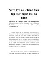 Nitro Pro 7.2 Trình biên tập PDF mạnh mẽ, đa năng pps