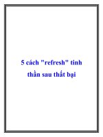 5 cách refresh tinh thần sau thất bại pptx