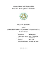 Giải pháp phát triển làng nghề dệt nhuộm Phương La, xã Thái Phương, huyện Hưng Hà, tỉnh Thái Bình