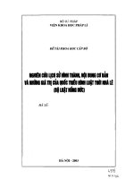 nghiên cứ lịch sử hình thành, nội dung cơ bản và những gái trị của quốc triều hình luật thời nhà lê