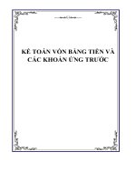 Giáo trình: KẾ TOÁN VỐN BẰNG TIỀN VÀ CÁC KHOẢN ỨNG TRƯỚC docx