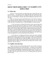 KHÁI NIỆM KHOA HỌC VÀ NGHIÊN CỨU KHOA HỌC pot