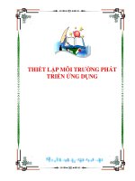 THIẾT LẬP MÔI TRƯỜNG PHÁT TRIỂN ỨNG DỤNG potx