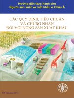 CÁC QUY ĐỊNH, TIÊU CHUẨN VÀ CHỨNG NHẬN ĐỐI VỚI NÔNG SẢN XUẤT KHẨU docx