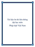 Tài liệu ôn thi liên thông đại học môn Pháp luật Việt Nam docx