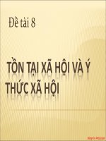 đề tài   tồn tại xã hội và ý thức xã hội