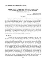 báo cáo nghiên cứu khoa học  '''' nghiên cứu các chỉ báo phát triển du lịch bền vững tại các điểm tham quan du lịch thuộc quần thể di tích huế (việt nam)''''