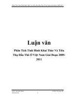 Phân Tích Tình Hình Khai Thác Và Tiêu Thụ Dầu Thô Ở Việt Nam Giai Đoạn 2009-2011 potx