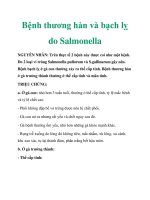 Bệnh thương hàn và bạch lỵ do Salmonella docx