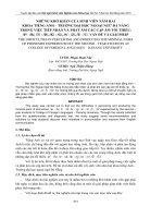 đề tài   những khó khăn của sinh viên năm hai khoa tiếng anh – truờng đại học ngoại ngữ đà nẵng trong việc tiếp nhận và phát âm các cặp âm tối thiểu   p  -  b ,  t  -  d ,  k  -  g ,  s  -  z ,  í  -