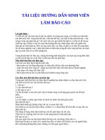 tài liệu hướng dẫn sinh viên làm báo cáo