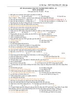 ĐỀ THAM KHẢO THI TỐT NGHIỆP TH PHỔ THÔNG - 02 MÔN: SINH HỌC