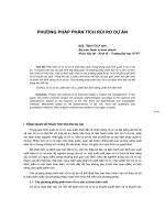 báo cáo khoa học  ''''phương pháp phân tích rủi ro dự án''''