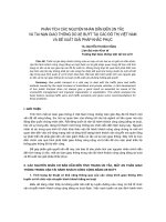 báo cáo khoa học  'phân tích các nguyên nhân dẫn đến ùn tắc và tai nạn giao thông do xe buýt tại các đô thị việt nam và đề xuất giải pháp khắc phục'