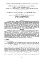 thiết kế và chế tạo mô hình sản xuất tự động phục vụ thí nghiệm tại pfiev