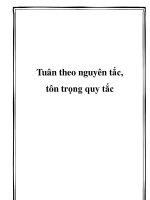 Tuân theo nguyên tắc, tôn trọng quy tắc pot