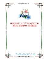 THIẾT KẾ CÁC ỨNG DỤNG GUI BẰNG WINDOWS FORMS ppt