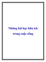 Những bài học hữu ích trong cuộc sống pot