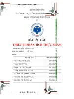 BÀI BÁO CÁO : THIẾT BỊ PHÂN TÍCH THỰC PHẨM pptx