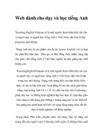 Web dành cho dạy và học tiếng Anh ppt