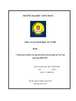 Tiểu luận: Chính sách tài khóa với mục tiêu kiềm chế lạm phát tại Việt Nam giai đoạn 2006-2011 ppt
