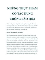 NHỮNG THỰC PHẨM CÓ TÁC DỤNG CHỐNG LÃO HÓA pdf