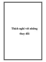 Thích nghi với những thay đổi pot