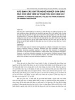 báo cáo nghiên cứu khoa học  ' xác định các giá trị nghề nghiệp cần giáo dục cho sinh viên sư phạm tiểu học hiện nay'