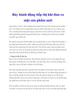 Bảy hành động tiếp thị khi đưa ra một sản phẩm mới docx