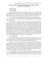 ÁP DỤNG PHƯƠNG PHÁP DẠY HỌC BẰNG HOẠT ĐỘNG NHÓM  TRONG MÔN SINH HỌC