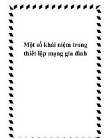 Một số khái niệm trong thiết lập mạng gia đình docx