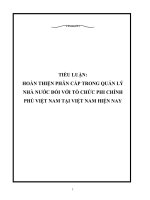 tiểu luận ''''''''''''''''''''''''''''''''hoàn thiện phân cấp trong quản lý nhà nước đối với tổ chức phi chính phủ việt nam tại việt nam hiện nay''''''''''''''''''''''''''''''''