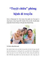 Tuyệt chiêu phòng bệnh di truyền pptx