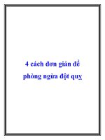 4 cách đơn giản để phòng ngừa đột quỵ docx
