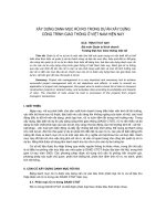 báo cáo khoa học  'xây dựng danh mục rủi ro trong dự án xây dựng công trình giao thông ở việt nam hiện nay'