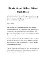 Bỏ trần lãi suất dài hạn: Bài test thanh khoản ppt