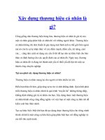 Xây dựng thương hiệu cá nhân là gì? docx