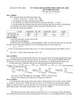 ĐỀ THI HSG HOÁ  DBSCL