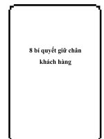 8 bí quyết giữ chân khách hàng pot