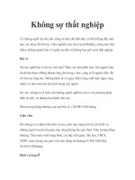 Không sợ thất nghiệp docx