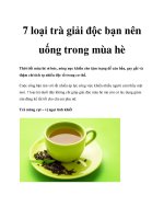 7 loại trà giải độc bạn nên uống trong mùa hè potx