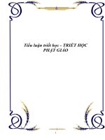 tiểu luận triết học  triết học phật giáo