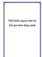 Phải khôn ngoan tỉnh táo khi tìm kiếm đồng minh pot
